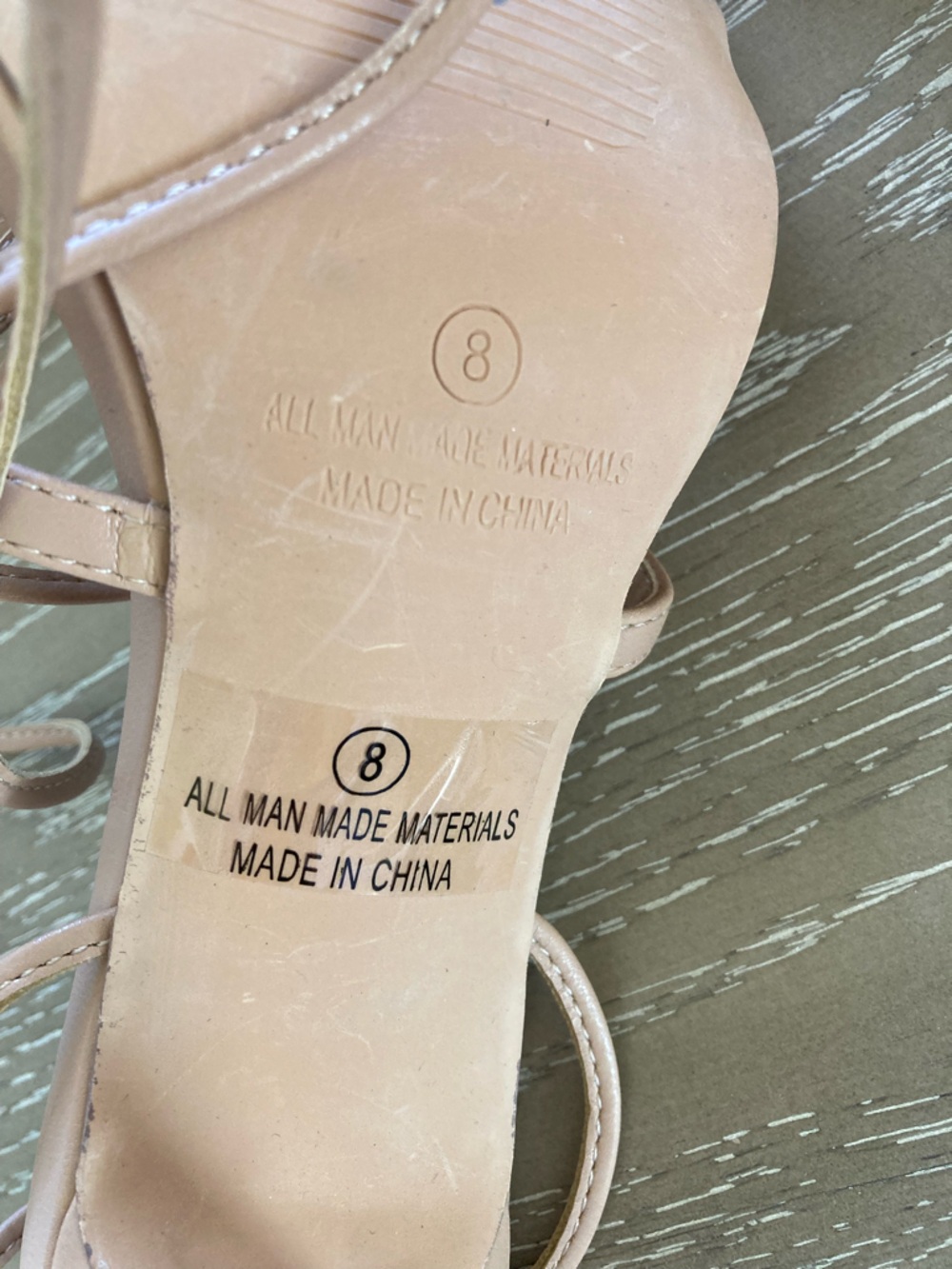 NWOB Lulus Simonee Light Nude Lace-Up High Heel Sandals - Picture 9 of 9